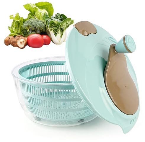Lukymod 4L Large Salad Spinner Fruit Washer Bowl with Lid - BPA-Free