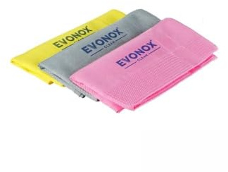 Evonox Clean Set di 3 panni in microfibra, extra grandi (42 x 68 cm), in microfibra, ultra lux, per una pulizia senza aloni in tutta la casa