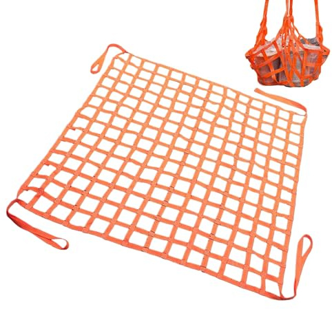 Red De Carga | 99x99 Cm Malla Resistente Al Desgarro - Malla de 10cm Red Plana de Elevación Capacidad de Carga 300kg,para Organizar Y Transportar En RV SUV Camión Bicicleta Remolque Techo