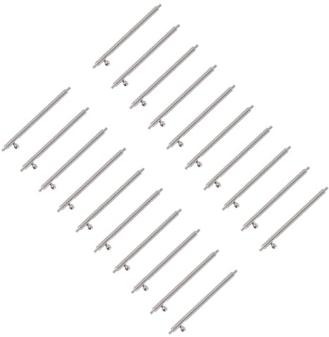 NOLITOY 20 Piezas Pasadores de Resorte 15Mm Acero Inoxidable para Correas de Reloj Accesorio Reparación Correas Extractor Pasadores Conexión Compatible Smartwatch Fácil Uso