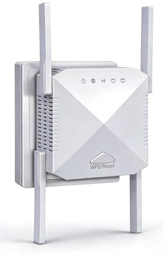 2025 Newest WiFi Extender, WiFi Booster, WiFi Repeater, 4 *Antennas Covers Up to 3800 Sq.ft and 45 Devices, Internet Booster - with Ethernet Port, Quick Setup, Home Wireless Signal Booster - White