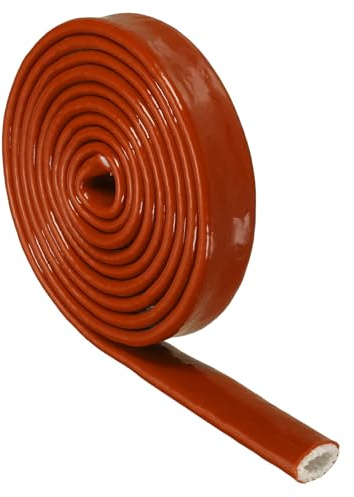 QUARKZMAN Fascia Termica In fibre Di Vetro, 12mm x 2m Guaina Termica Rivestita In Silicone Protezione Termica Per Tubi Automobilistici Cablaggi Elettrici