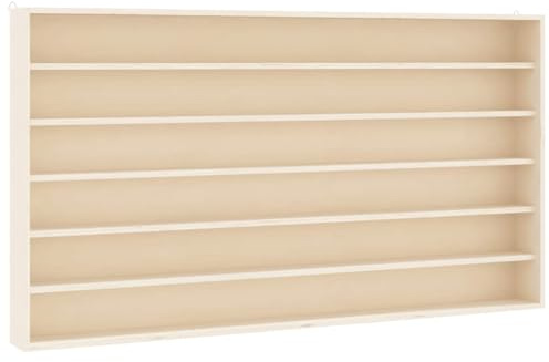 HETFTJN 6-Tier Plywood Wall Mount Display Case for Collectibles