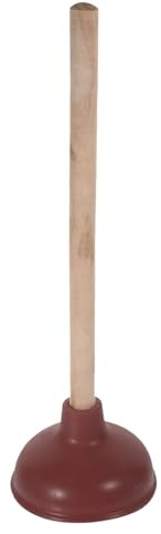 OKUMEYR Sturalavandini Potenti in Gomma Manico in Legno da 14 Pollici per Sanitari Bagno e Rialzo WC, Accessorio per Uso Domestico