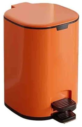 Poubelle Poubelle À Pédale Domestique Poubelle de Cuisine(Orange)