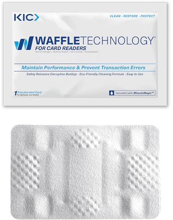 KICTeam - Waffletechnology® Reinigungskarten für Kartenleser Zahlungsmaschinen (40 Karten) - mit MiracleMagic® vorgesättigt