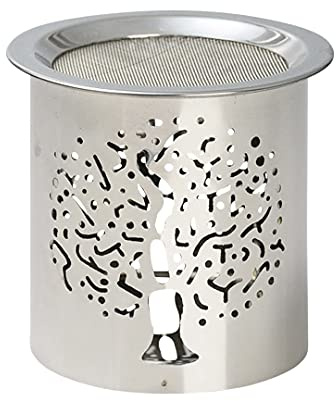NKlaus Räucherstövchen zum Räuchern Stahl, Silber, 8cm Glanz, 1 Stück | Höhe: 8cm; Gewicht: 0,09Kg; 8 cm