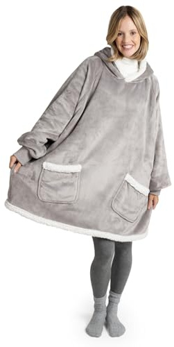 Blumtal Coperta Felpa Gigantesca, Felpa in Pile - Felpa Gigante Coperta con Cappuccio e Tasche Certificata Oeko-Tex,