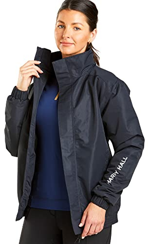Harry Hall Horse Riding Jacket for Women & Men - Waterproof Equestrian Winter Rain Coat for Ladies, Lightweight & Breathable Water Proof Jackets with Two Way Zipper - Size M