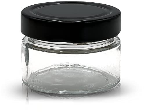 Apoidea – Honiggläser 160g mit DEEP Twistoff Deckel in Schwarz 24 Stück/Honiggläser 160g mit Deckel/Honigglas und Einweckglas Deepglas/Hochwertige Honig Gläser für Ihren eigenen Honig