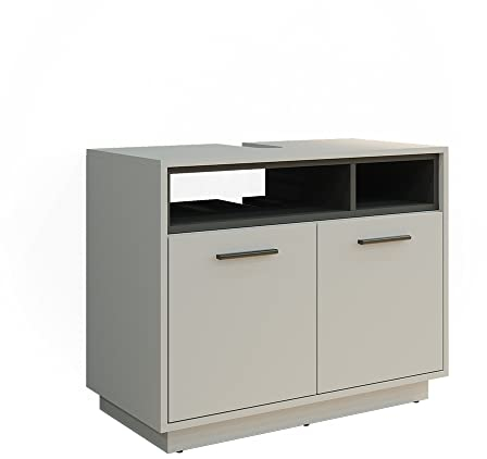 Vicco Meuble sous Vasque Simple Beatrice, Gris/Anthracite, 80 x 64 cm