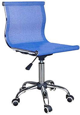 Atmungsaktiver Netzstuhl, Chef-Computer-schreibtischstuhl Mit Verstellbarer Höhe Und Rollenden Rädern, Ergonomischer Schreibtischstuhl, 40 X 40 X 45–55 cm(Color: Blue)