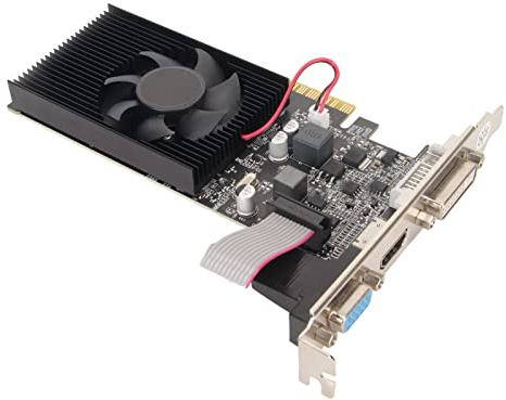 Bewinner 1G DDR3 Graphics Card, Gaming Video Graphics Card with Fast Cooling Fan, 64 Bit HDMI DVI VGA Desktop Graphics Card for PC