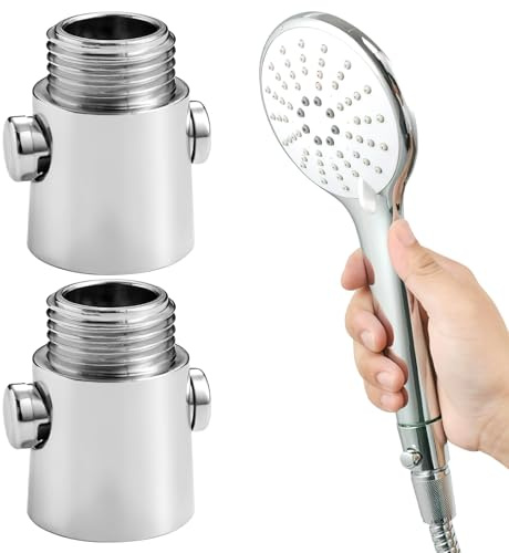Válvula de cierre, Conjunto de 2 Válvulas de Control de Flujo de Agua G1/2 en ABS - Regulador para Cabezal de Ducha y Ducha de Mano (2PCS)