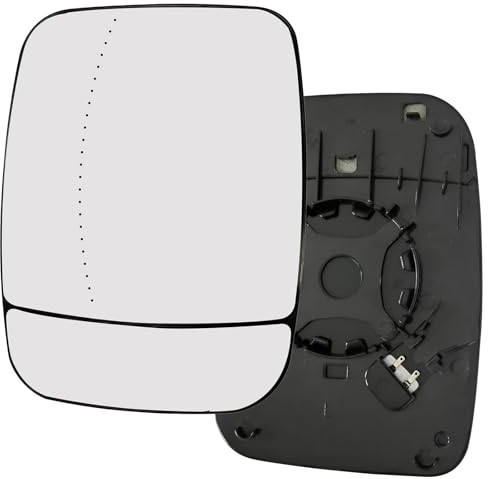 KYYET Exterior Side Wind Mirror Glass fits for Renault Trafic 2014-2020/Vauxhall Vivaro B 2014-2019/ Nissan NV300 2016-2020/Flat Talento 2016-2020 (Left Side)