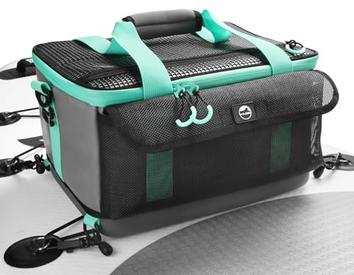 YVLEEN Paddelboard-Kühler, verbesserte wasserdichte Harte Unterseite, SUP-Kühler, strapazierfähiges PVC-Material, Paddelboard-Deck-Tasche mit Netz-Vordertasche, super Kapazität für Paddleboards und