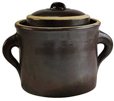 Haushalt-Krausse.de Gärtopf Steinzeugtopf Rumtopf Sauerkrauttopf Inhalt 9 l mit Deckel