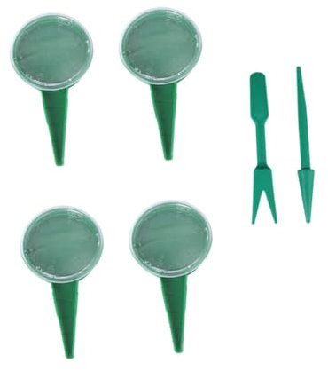 KITANDOVE 1 Set Plastic Dibber Gardening Tool Set for Succulent with 4 Dispensers 1 Ergonomic Handle Easy to Use Random Color