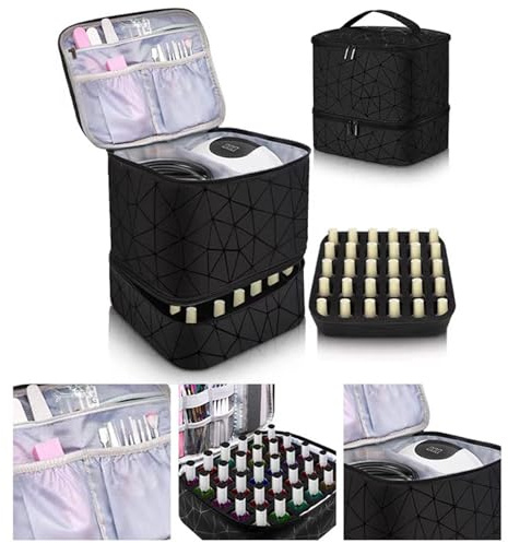 Valigetta Porta Smalti Gel | Organizer Per Unghie | Custodia Con Capienza 30 Smalti