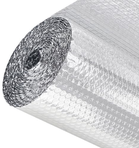 Rotolo Isolante Termico Riflettente Adesivo Termoriflettenti per Termosifoni Pannelli Isolanti Termici per Radiatore di Calore Finestre Pavimenti Finestre(Size:1*50m,Color:Argento)