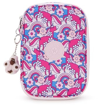 Kipling Bedrucktes Etui für Damen mit 100 Stiften, zum Organisieren von Accessoires, Kunstbedarf, Make-up, Reise-Organizer, Mystische Mähne, 8.25''L x 6''H x 2''D, Kipling Kosmetiktasche für Damen