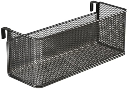 Qianly Bedside Shelf for Bunk Bed Metal Shelves Sturdy Multifunctional Hanging Storage Basket Hanging Organizer for Office Pens, Black