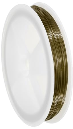 QUARKZMAN 24 Gauge(0.5MM) Kupferdraht für Schmuckherstellung, anlaufbeständiger Perlenfaden für Schmuckherstellung Handwerksbedarf, Bronze, 60M