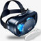 VR Headset with Controller Adjustable 3D VR Glasses Virtual Reality Headset HD Blu-ray Eye Protected Support 5~7 Inch for Phone/Android-Black