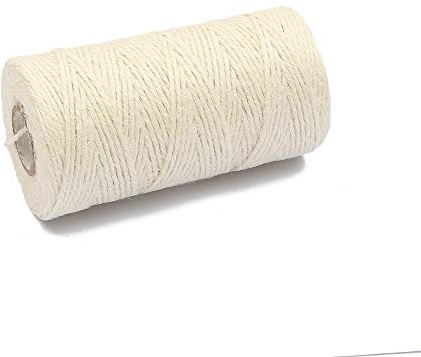 UZAMIRLEX Cuerda de cáñamo Yute, Cuerda de Yute de 2 mm x 100 m, arpillera Natural Color Marfil, Ideal for Manualidades, decoración de floristería, Envoltura de Regalos.