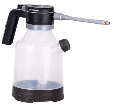 perfk Rociador de Agua portátil con regadera y Apertura Lateral automática de 3 l para jardín, Mantenimiento de césped, Limpieza del hogar y Lavado de, Claro