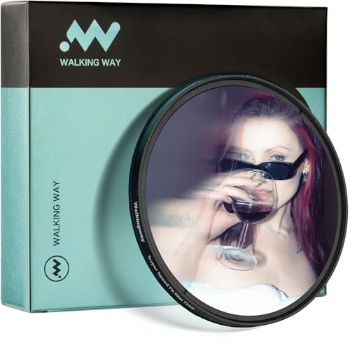 Walking Way 82MM Super Speed FX Filter, Unilateral Motion Blur Prism Lens Filter 360° Rotatable K9 Optical Glass for Camera Photography, Video