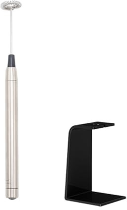 Montalatte elettrico piccolo montalatte portatile, struttura in metallo, include supporto per latte, cappuccino, cucina montalatte in acciaio inox