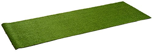 Outsunny Kunstrasen Rasenteppich 300x100cm, 25mm Florhöhe, Grün, für Garten Balkon Terrasse, Innen und Außen, Wasserdurchlässig