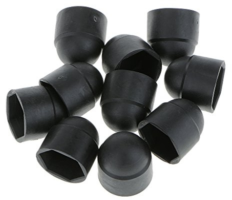 LOVIVER 10er-Set Schraubenabdeckung Abdeckkappe für Schraubenmuttern, Schwarz