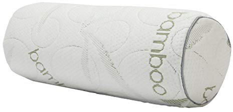 Kingnex Bolster Roll Pillow for Sleeping on Back or Side Under Knee to Relief Lower Back Pain Between Legs for Side Sleepers Cylinder Pillow with Bamboo Viscose Removable Cover 18x6