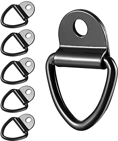 Zurröse V Aufbauring Ring, Haken Zurring Zurrmulden Gurthalter, 450 kg Klappbar Ringe Haken Schwerlast Aufbauzurrösen Zurrringe für Anhänger LKW PKW Trucks Boots Kajak Anhängern (6 Pack)