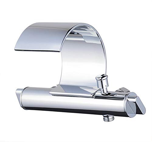 Robinet de douche mural en cuivre pour salle de bain, robinet à cascade chaud et froid, baignoire, évier, robinet anti-corrosion, adapté à la salle de bain Cuisine Toilette Jardin (Ensemble complet)