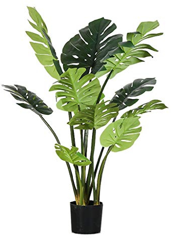 Jiande 3.9FT Artificielle Arbre 47 Pouces Faux Feuillu Tortue 120cm Arbre Nordique Plantes en Pot Style Simulation Vert Plantes d'intérieur for Home Decor