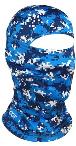 GOT Sports UPF 50+ Balaclava Ski Mask - Windproof Balaclava for Cold Weather Men Women - Snowboard, Motorcycle Sheisty Mask (Pixel Blue Camo)