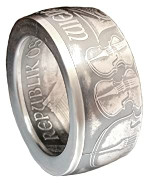 Münzring Österreich Wiener Philharmoniker Feinsilber 999er Größe 58 bis 74