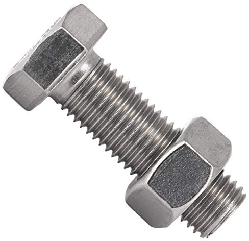 OPIOL QUALITY® Sechskantschrauben M8x35 mit Sechskantmuttern M8 (5 Stück) aus Edelstahl A2 V2A Set DIN 933 / DIN 934 Muttern Maschinenschrauben Edelstahlschraubenset Gewindeschrauben