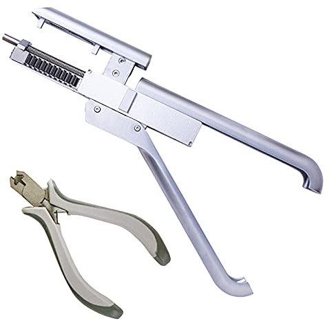 Fiunkes Kit de machine d'extensions de cheveux 6D, connecteur de cheveux avec outil de dissolvant Machine à cheveux portatif,10 rangées NO-TRACE Connexion facile,pince à cheveux