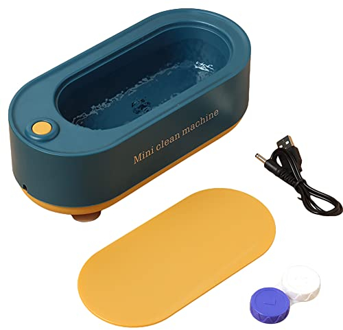 ISAKEN Nettoyeur à ultrasons 500ml Nettoyeur à ultrasons Bijoux Machine, Portable USB Charge Ultra Sonic Cleaner pour Bijoux Bagues Prology Lunettes Bijoux Dentière Pièces