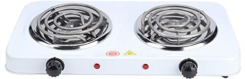 Estufa eléctrica, Estufa eléctrica, ABS Quemadores dobles eléctricos Placa caliente Encimera Estufa de buffet Placa de calentamiento Estufa al aire libre 220V EU