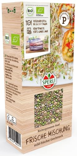 Sperli Semences de germination Mélange frais 85027, graines de germination | Mélange de pousses douces et fraîches, récolte rapide en 3 à 5 jours, pour microgreens et cuisine, 200 g, aromatique