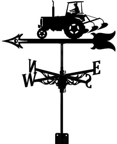 RKYRRKI Simple et Solide Tracteur girouette sur Le Toit girouette girouette en Acier girouette Outils de Mesure girouette métal Ornement girouette.
