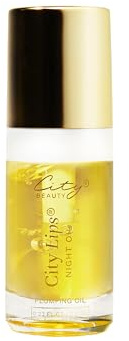 City Beauty City Lips Night Oil - Rimpolpa, idrata e rigenera durante la notte - Trattamento antietà per le labbra - Olio nutriente per le labbra con acido ialuronico ed estratti vegetali
