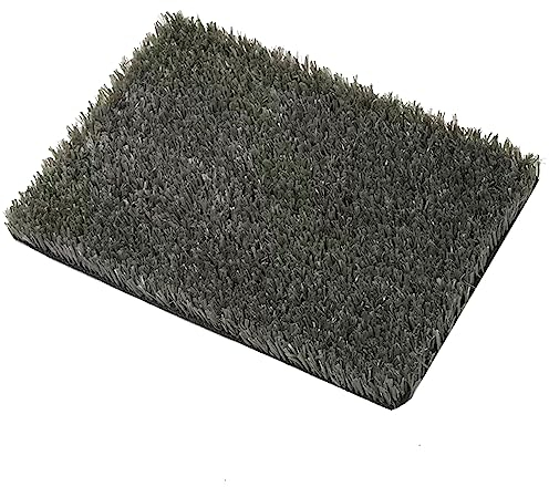 LOOQS Teppich-Kunstrasen, grau, 15 mm Florhöhe, hohe Dichte, Haltbarkeit, realistischer Haustier-Hunderasen (Size : 2x2m)