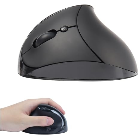 Souris Ergonomique, Souris Verticale sans Fil Rechargeables 2,4 G avec récepteur USB,pour gaucher, 800-1600DPI,6 Boutons，Left Souris Ergonomique Verticale pour Ordinateur Portable, Bureau, PC