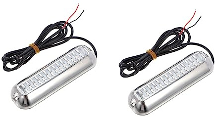 Milisten 2St Unterwasserlicht Aquarienlicht stainless steel ausstecher rentier lichter -LED-Bootslicht Boots-LED-Licht wasserdicht Unterwasserbeleuchtung für Boote Sichtbar Stk